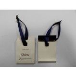 En gros personnalisé haute qualité noir satin riBon vêtement Marque