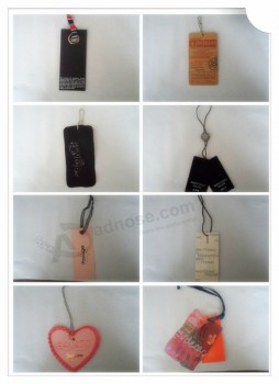 Wholesale customized high quality All Kinds of Garment Hangtags