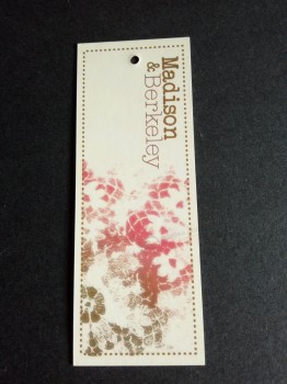 Wholesale customized high quality Customerized Design Printed Clothing Paper Hangtag