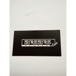 Wholesale customized high quality Black Printing and Spot UV White Design Hangtag