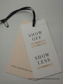 Wholesale customized high quality Texture White Special Card Printed Hangtag