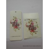 FaBrieksdirecte groothandel aangepaste topkwaliteit full colour Bedrukking hoofd- en middelhangLaBel