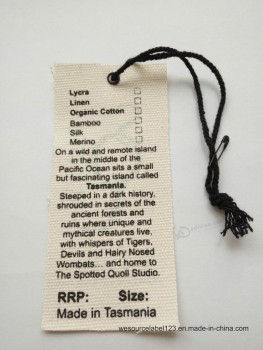 厂家直销批发定制顶级帆布材质丝网印刷黑色吊牌