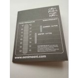 FaBriek groothandel op maat van topkwaliteit Bedrukte griJze kleur wit paPier gevouwen hangLaBel