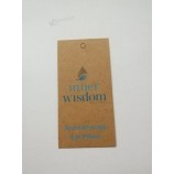 FáBrica direta atacado personalizado top qualidade impresso preto e verde kraft cartão hangTag