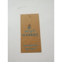 Factory direct wholesale customized top quality Printed Black and Green Kraft Card Hangtag