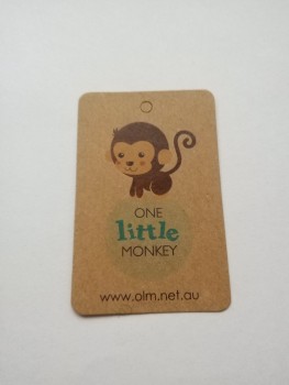 Factory direct wholesale customized top quality Printed Design Die Cut Kraft Paper Tag
