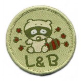 FaBrik direkt Großhandel maßgeschneiderte Top-Qualität Merrowed Runde Grenze Damak Kleidungsstück geweBt Patches