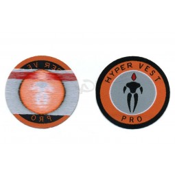 Factory direct wholesale customized top quality Laser Cut Border Heat Seal Backing Clothing Woven Badge