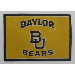 Customized top quality Backing and Laser Cut Rectangle Woven Badge
