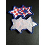 Customized top quality Overlocking Star Shape Woven Badge
