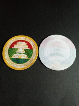 批发定制高-最终激光切割圆形学校编织徽章
