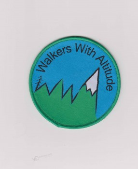 Wholesale customized high-end Customized Rouond Shape Schoolwoven Badge