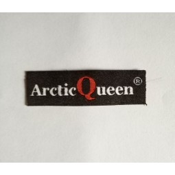 Venda por atacado personalizado de alta-End reta corte damasco roupa etiqueta tecida