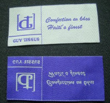 Wholesale customized high-end Taffeta Quality High Damask Quality Clothing Woven Label