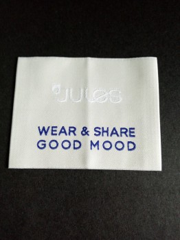 批发定制高-最终塔夫绸质量锦缎endfold服装主要编织标签
