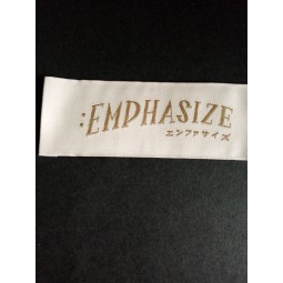 批发定制高-结束塔夫绸优质服装颈部主要编织标签