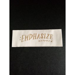 Wholesale customized high-end Taffeta Quality Endfolding Clothing Main Woven Label