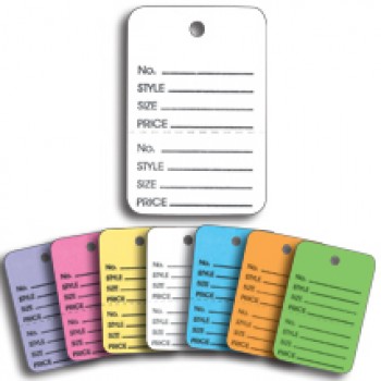 Al por mayor personalizado alto-Fin de etiqueta de precio de papel colorido (5910)