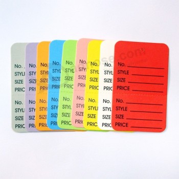 Wholesale customized high-end Colorful Paper Price Tag Card
