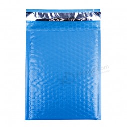 Wholesale customized high-end 4X8" Blue Poly Bubble Mailer Delivery Bag (B. 26213bl)