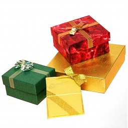 Factory Custom Paper Boxes with Gold Ribbon Crossing