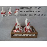 批发6“hx5”l冬季家居装饰礼品圣诞节木雪橇-3stst