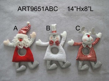 Wholesale 14"Hx8"L Santa, Snowman and Moose Christmas Decoration Doorknob