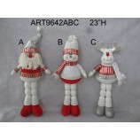 批发23“h可爱站立圣诞装饰礼品-3asst