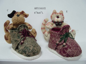 Wholesale Merry Christmas Cat and Dog Pencil Holder-2asst
