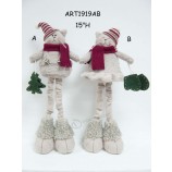 批发站立毛茸茸的男孩＆女孩猫家庭装饰礼物-2asst