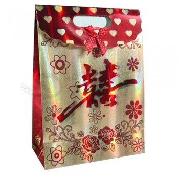 Sacchetto regalo shopping di carta personalizzato di alta qualità con manico all'ingrosso