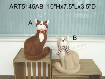 Vente en gros mignon polaire chat décoration jouets-2asst.