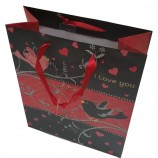 Kundengebundene Druckpapierfarbgeschenkeinkaufstasche preiswerter Großverkauf(SW393)