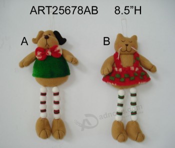 卸売ボタン脚のフリースの猫と犬の装飾、2つのasst