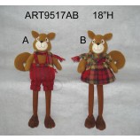 批发18“h男孩＆女孩圣诞节装饰松鼠保姆-2stst.