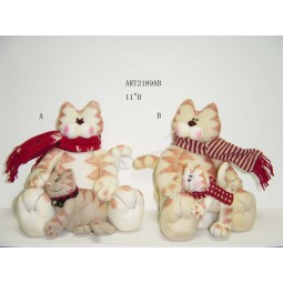 Wholesale 11"H Mom Cat with Baby Christmas Home Decoration-2asst