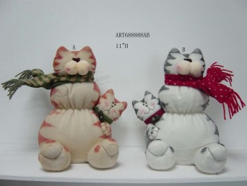 оптовая 11-дюймовая кошка с ребенком, 2 аш-рождественские украшения