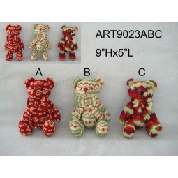 Vente en gros de noël décoration tricoté ours -3asst