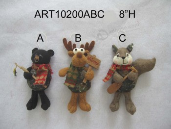 Wholesale Woodland Christmas Decoration Ornament, Bear Moose and Squirrel