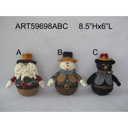 Wholesale Santa Snowman and Bear Christmas Cowboy Decoration