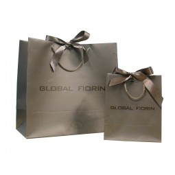 Cheap Custom Paper Shopping Bags with PP Ribbon Handle for Packaging