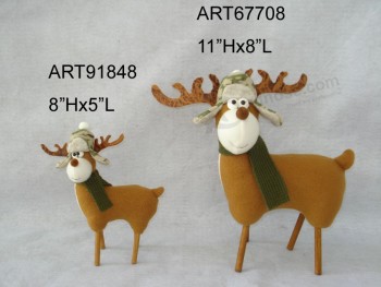Venta al por mayor decoración de navidad bosque de renos de pie