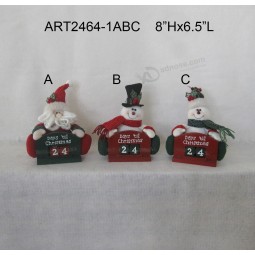 Wholesale Christmas 8"H Santa and Snowman Countdown Calendar-