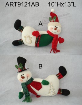Wholesale 10"Hx13"L Snowman Doorstopper, 2 Asst-Christmas Decoration