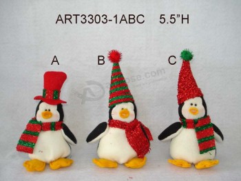 Wholesale 5.5"H Christmas Decoration Penguin Ornaments, 3 Asst