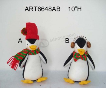Wholesale 11"H Christmas Decoration Penguin Gift 2 Asst
