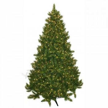 Groothandel pre-Verlichte carolina spar kunstmatige kerstboom met duidelijke lichten(MY100.091.00)