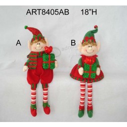 Wholesale Christmas Decoration Boy & Girl Elf-2asst