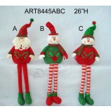 批发圣诞装饰figuine悬挂有腿的礼物-3asst